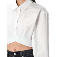 Camasi Alexander Wang Dama - Camasi Alexander Wang Alexander Wang Cropped Shirt WHITE Femei (BM 16859747) - B-mall.ro
