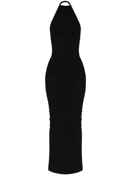 Rochii MISBHV Misbhv Mesh Halterneck Long Dress Black Femei (BM 16859762) 1