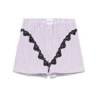 Pantaloni casual The Attico Striped Short Pants Femei