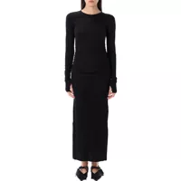 Rochii Ganni Rib Long Dress Femei