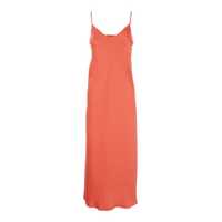 Rochii Orange Dress With Thin Straps In Fabric Woman Femei