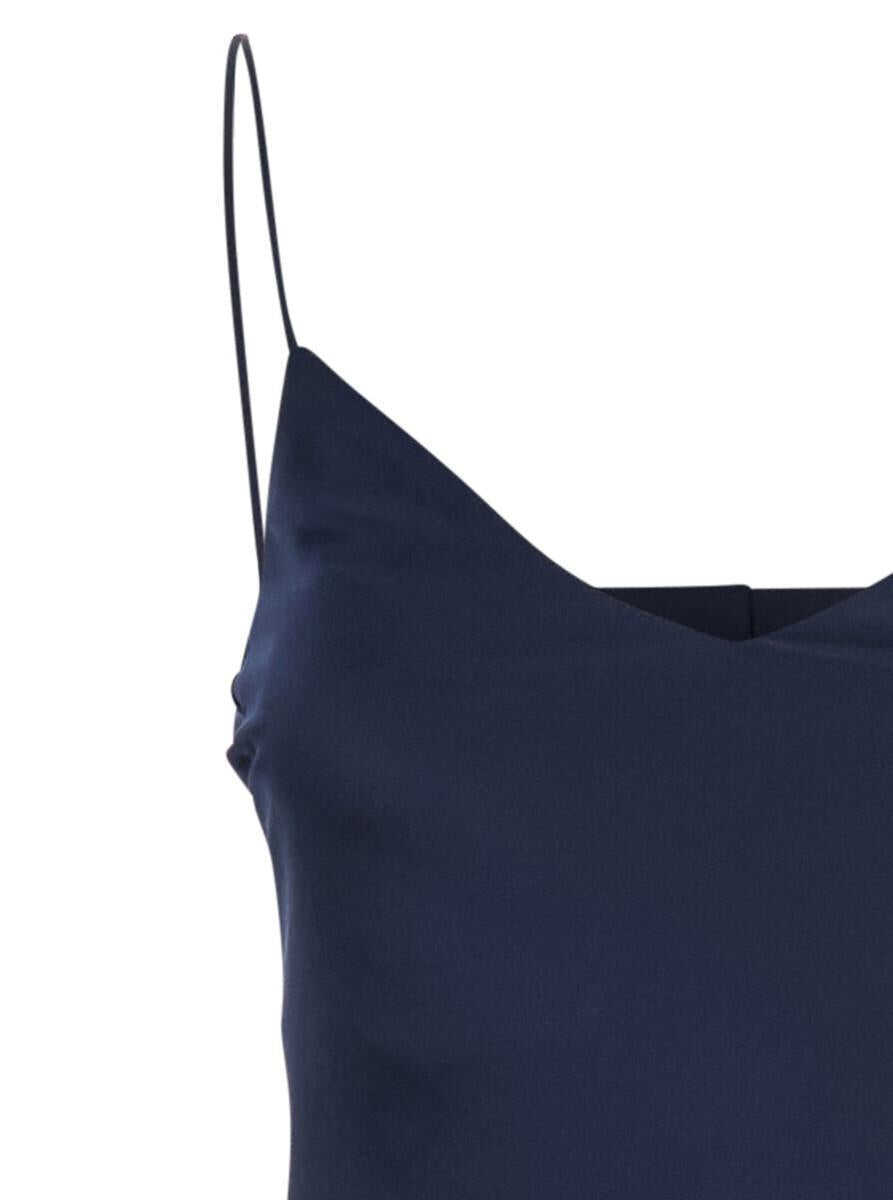 Rochii PLAIN Blue Dress With Thin Straps In Fabric Woman BLUE Femei (BM 16860332) 3