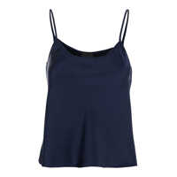 Topuri Blue Top With Spaghetti Straps In Satin Woman Femei