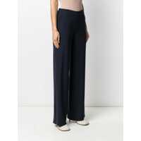 Imbracaminte Dama pagina 491 - Pantaloni casual P.A.R.O.S.H. Blue Pants With Wide Leg And Elastic Rear Waist In Tech Fabric Woman BLUE Femei (BM 16861853) - B-mall.ro
