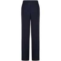 Pantaloni casual Blue Pants With Wide Leg And Elastic Rear Waist In Tech Fabric Woman Femei