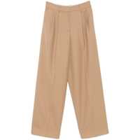 Pantaloni Beige Tailored Pants With Pleated Details In Virgin Wool Blend Woman Femei