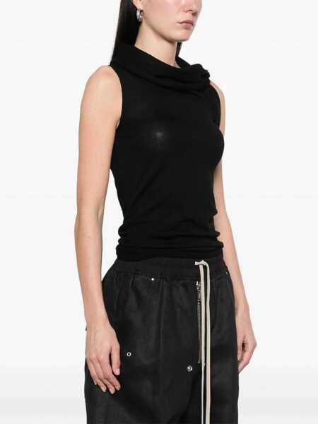 Topuri Rick Owens Rick Owens Twist-Detail Top Black Femei (BM 16863314) 3