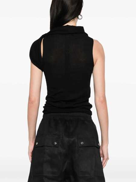 Topuri Rick Owens Rick Owens Twist-Detail Top Black Femei (BM 16863314) 4