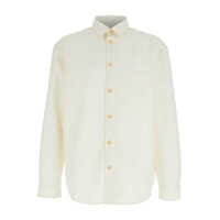 Camasi White Shirt With Classic Collar In Virgin Wool Blend Man Barbati