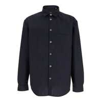 Camasi Blue Shirt With Classic Collar In Virgin Wool Blend Man Barbati