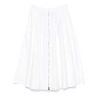 Fuste 'Asia' White Skirt With Zip Closure On The Front In Cotton Woman Femei