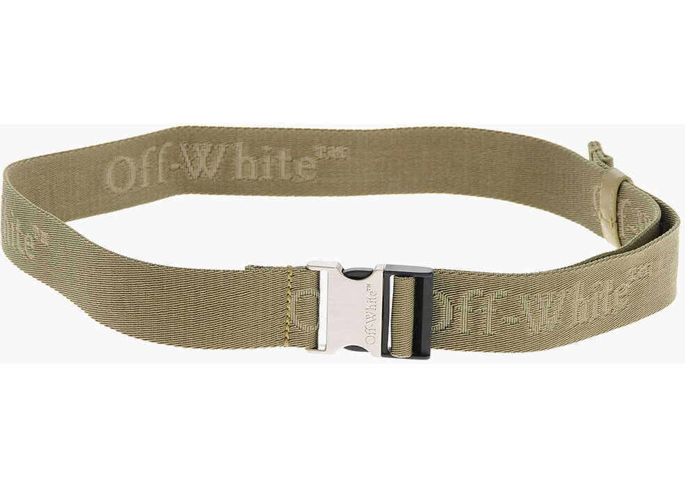 Curele Off-White Tape Belt With Lettering Logo 35Mm Green Barbati (BM 16864188) 3