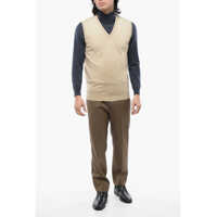 Pulovere CORNELIANI pentru Barbati - Pulovere CORNELIANI Id Lightweight Cotton Sleeveless V-Neck Sweater Beige Barbati (BM 16864350) - B-mall.ro