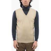 Pulovere Id Lightweight Cotton Sleeveless V-Neck Sweater Barbati