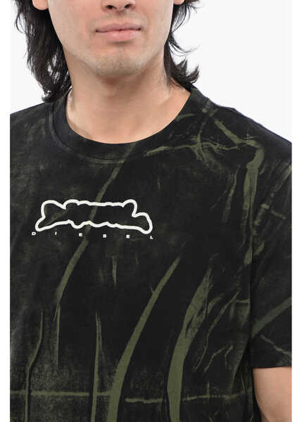 Tricouri Diesel Red Tag Wrinkled Effect T-Just-N3 Crew-Neck T-Shirt Black Barbati (BM 16864380) 3