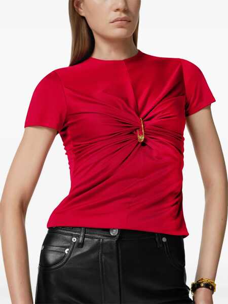 Tricouri Versace Safety Pin Curled Top RED Femei (BM 16865226) 5