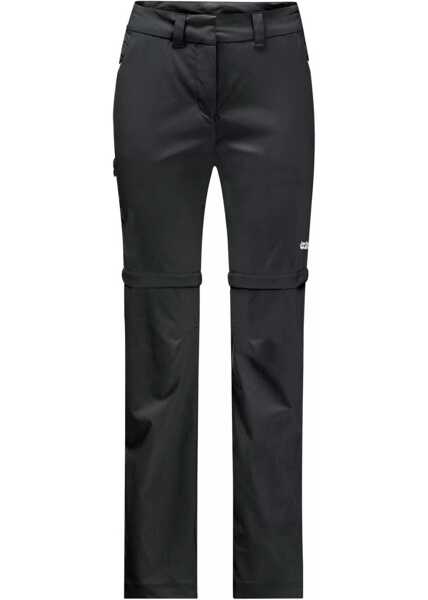 Pantaloni de trening Jack Wolfskin Overland Zip Away Pants W Black Femei (BM 16865496) 1