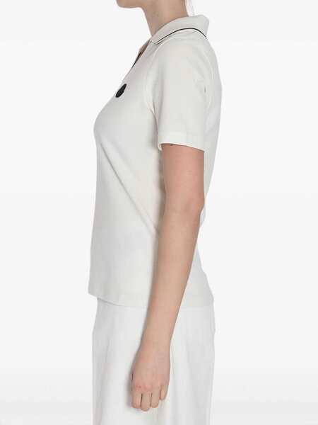 Tricouri Polo Moncler Pacth Polo WHITE Femei (BM 16865838) 2