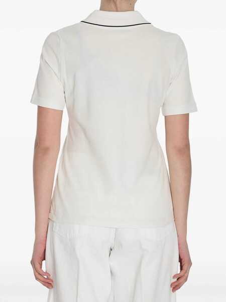 Tricouri Polo Moncler Pacth Polo WHITE Femei (BM 16865838) 3