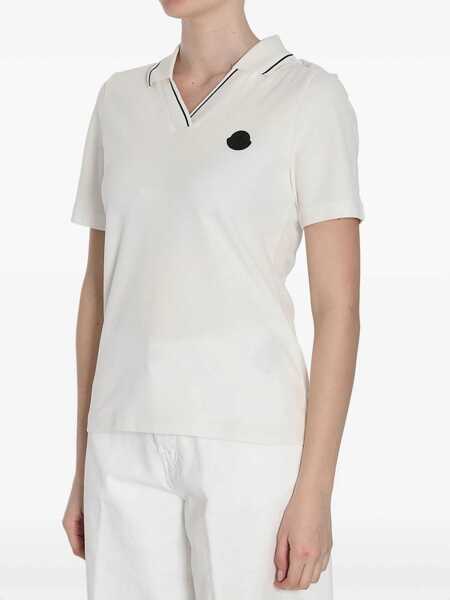 Tricouri Polo Moncler Pacth Polo WHITE Femei (BM 16865838) 4