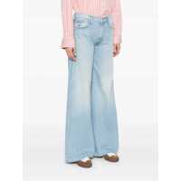 Imbracaminte MOTHER Dama - Blugi MOTHER The Undercover Light Blue Wide Jeans In Cotton Denim Woman BLUE Femei (BM 16866089) - B-mall.ro