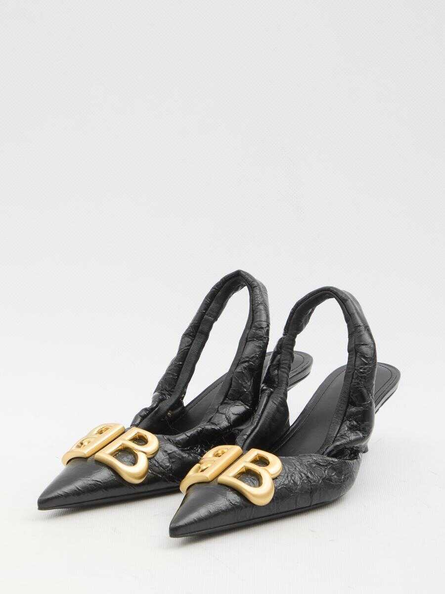 Pantofi cu toc Balenciaga Monaco 50Mm Slingback Pumps Black Femei (BM 16867598) 2