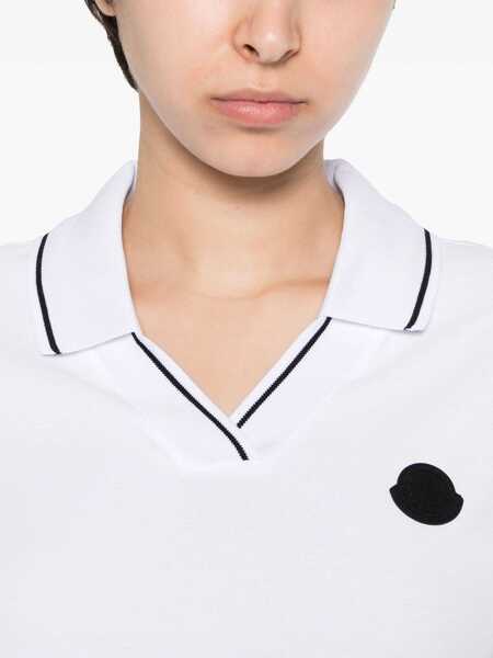 Tricouri Polo Moncler Pacth Polo WHITE Femei (BM 16867610) 5