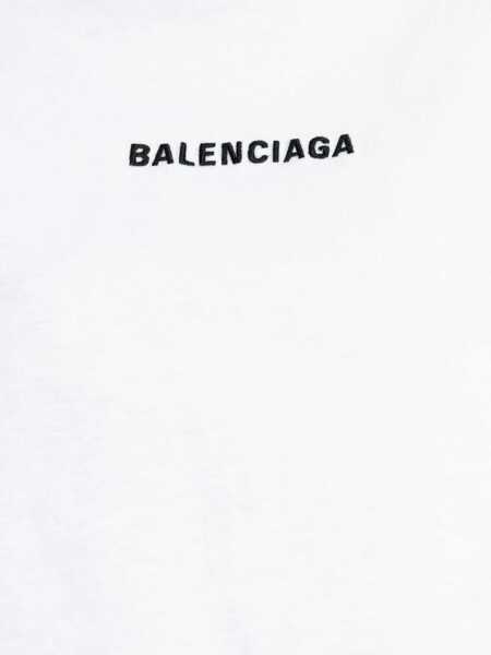 Tricouri Balenciaga Cropped Logo T-Shirt WHITE Femei (BM 16867730) 5