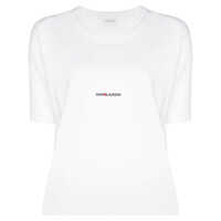 Tricouri Saint Laurent Logo Cotton T-Shirt Femei