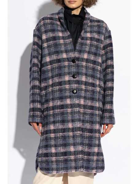 Paltoane Isabel Marant Isabel Marant toile Gabriel Wool Blend Coat Purple Femei (BM 16871003) 3