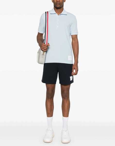 Tricouri Polo Thom Browne Polo Shirt whit iconic bands LIGHT BLUE Barbati (BM 16872744) 2