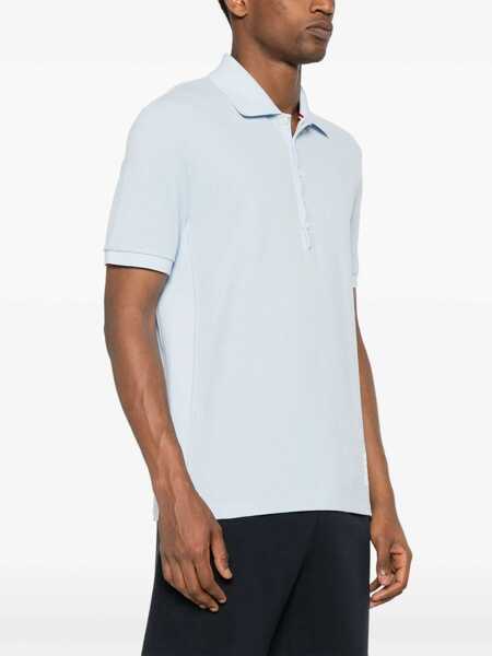 Tricouri Polo Thom Browne Polo Shirt whit iconic bands LIGHT BLUE Barbati (BM 16872744) 3