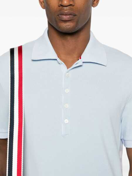 Tricouri Polo Thom Browne Polo Shirt whit iconic bands LIGHT BLUE Barbati (BM 16872744) 5