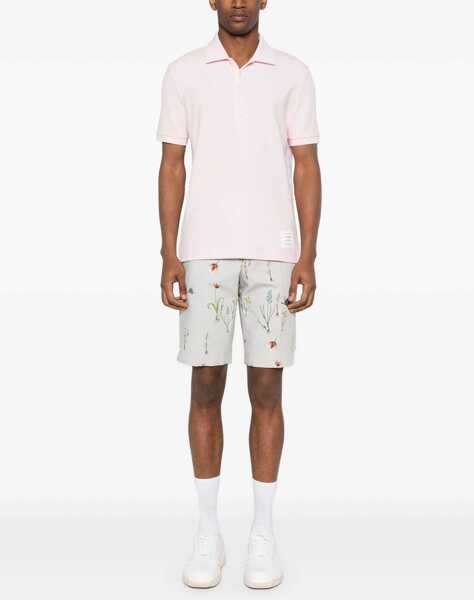 Tricouri Polo Thom Browne Polo Shirt whit iconic bands LT PINK Barbati (BM 16872747) 2
