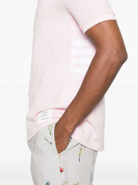 Tricouri Polo Thom Browne Polo Shirt whit iconic bands LT PINK Barbati (BM 16872747) 5