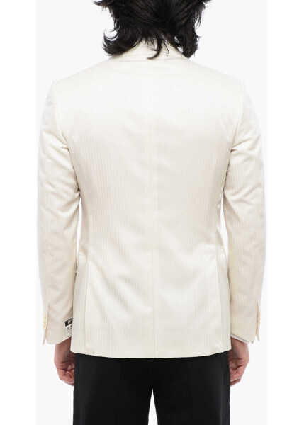 Sacouri CORNELIANI Herringbone Wool Blend Academy Blazer And Waistcoat Set White Barbati (BM 16873131) 2