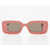 Loewe Sunglasses With Rectangular Inflated Frame Pink