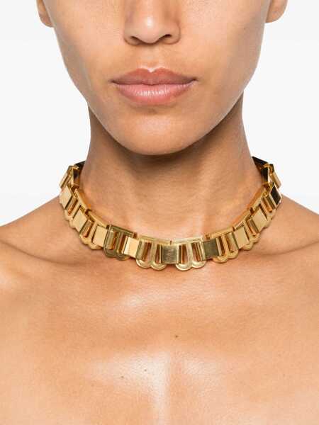 Coliere Balenciaga Golden Effect Brass Necklace With Bb Monogram Gold Femei (BM 16873209) 2