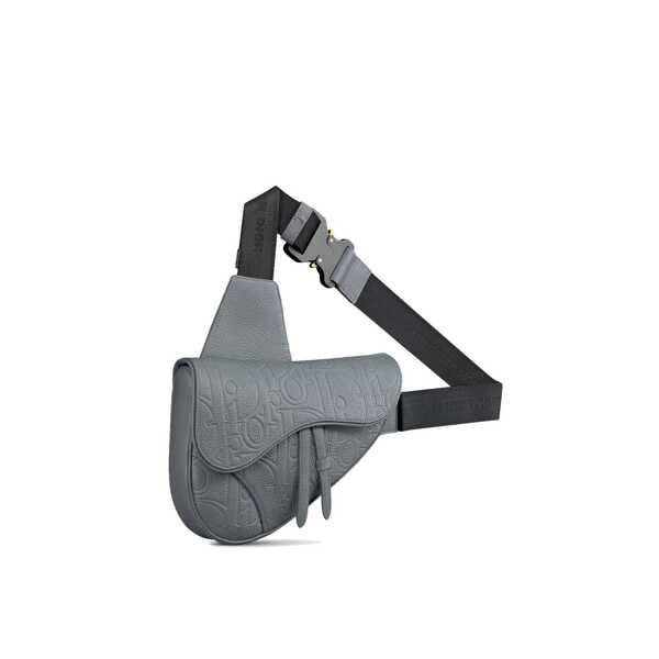 Genti de mana Dior Dior Leather Saddle Bag Gray Barbati (BM 16873535) 2