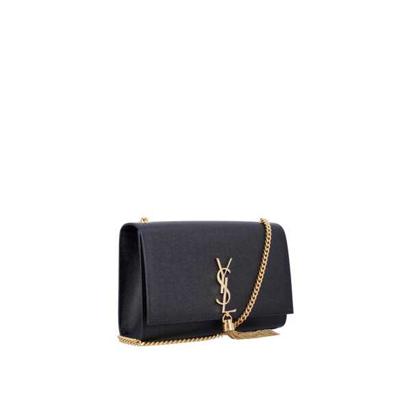 Genti de mana Saint Laurent Saint Laurent Kate Small Tassel Grain Leather Napkin Shoulder Bag Black Femei (BM 16873541) 2
