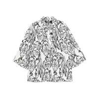 Camasi 'La Chemise Aloe' White Shirt With All-Over Printed Motif In Linen And Viscose Blend Man Barbati