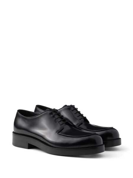 Pantofi eleganti Prada Prada Leather Lace-Up Shoes Black Barbati (BM 16874687) 2