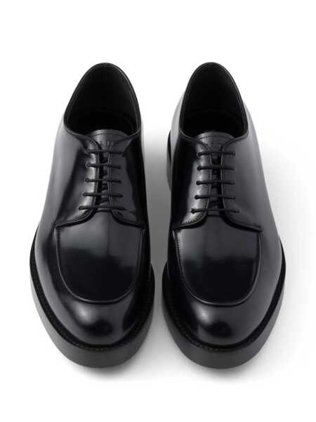Pantofi eleganti Prada Prada Leather Lace-Up Shoes Black Barbati (BM 16874687) 4