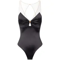 Body-uri Elisabetta Franchi Tulle Detailing Bodysuit Femei