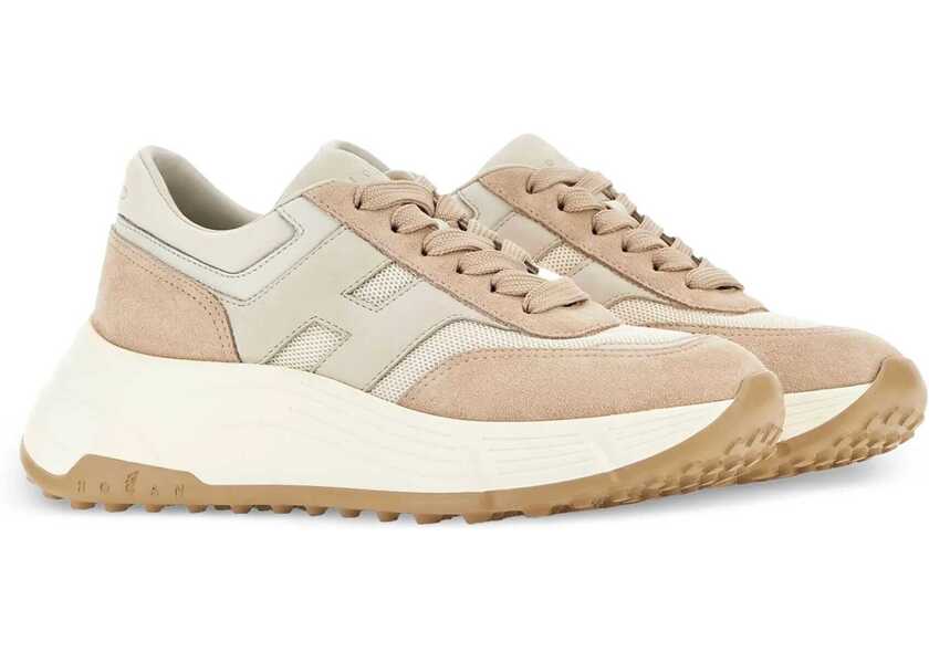 Sneakers Hogan Leather Sneaker BEIGE Femei (BM 16877976) 2