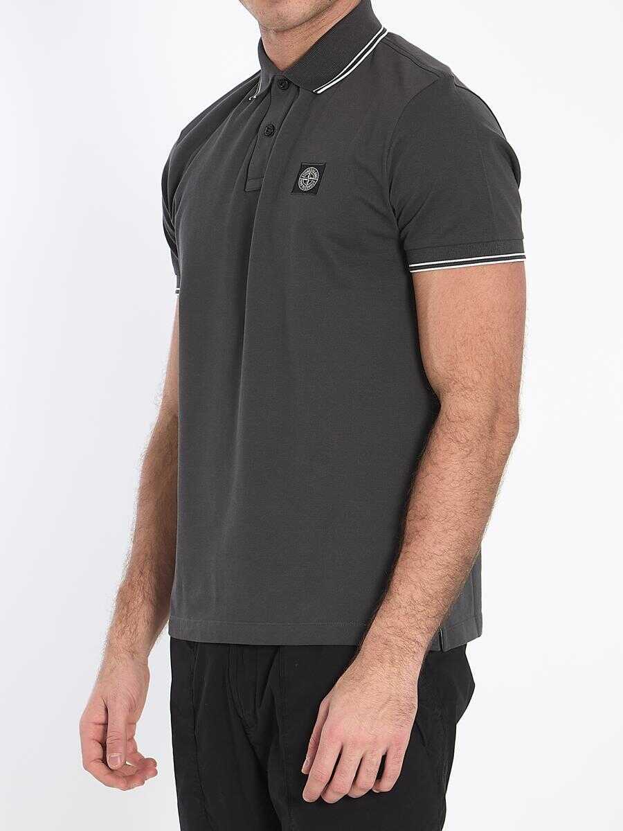 Tricouri Polo Stone Island Polo Shirt In Piqu Cotton GREY Barbati (BM 16879496) 2