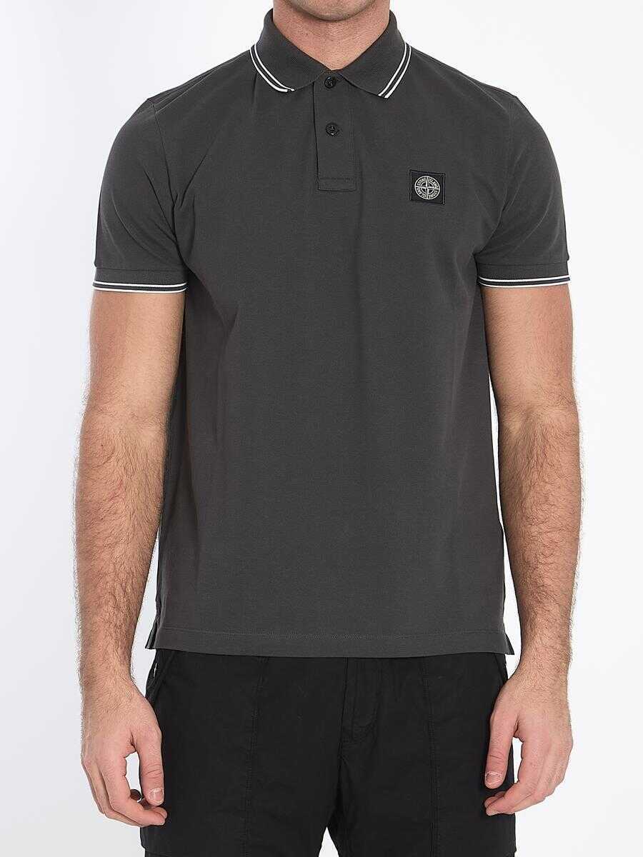 Tricouri Polo Stone Island Polo Shirt In Piqu Cotton GREY Barbati (BM 16879496) 1