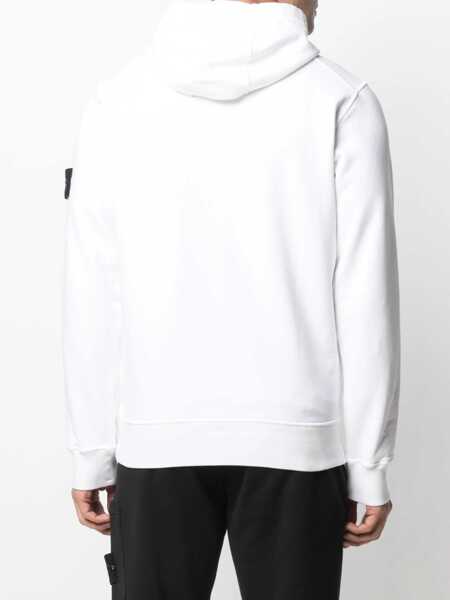 Bluze de trening Stone Island Hoodie In Organic Cotton Fleece WHITE Barbati (BM 16879541) 4