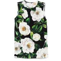 Topuri Dolce & Gabbana Printed Silk Top Femei