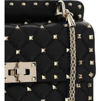Genti de mana Valentino Garavani Dama - Genti de mana Valentino Garavani Rockstud Spike small leather Handbag NERO Femei (BM 16883526) - B-mall.ro